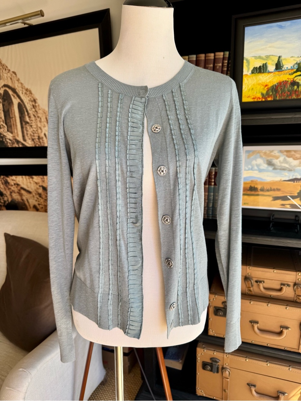 Banana Republic Light Blue Women's Knit Cardigan